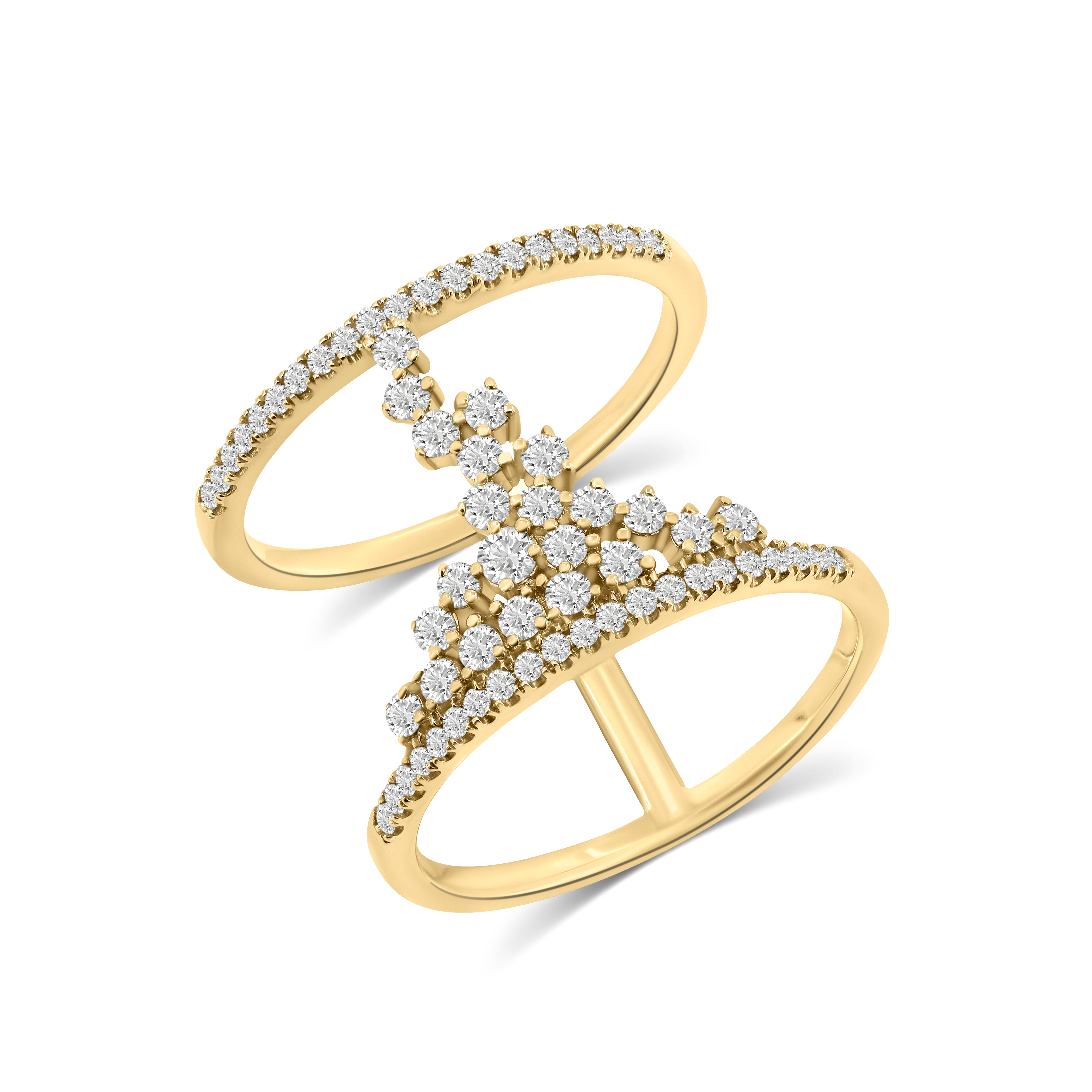 Abstract Parallel Diamond Ring